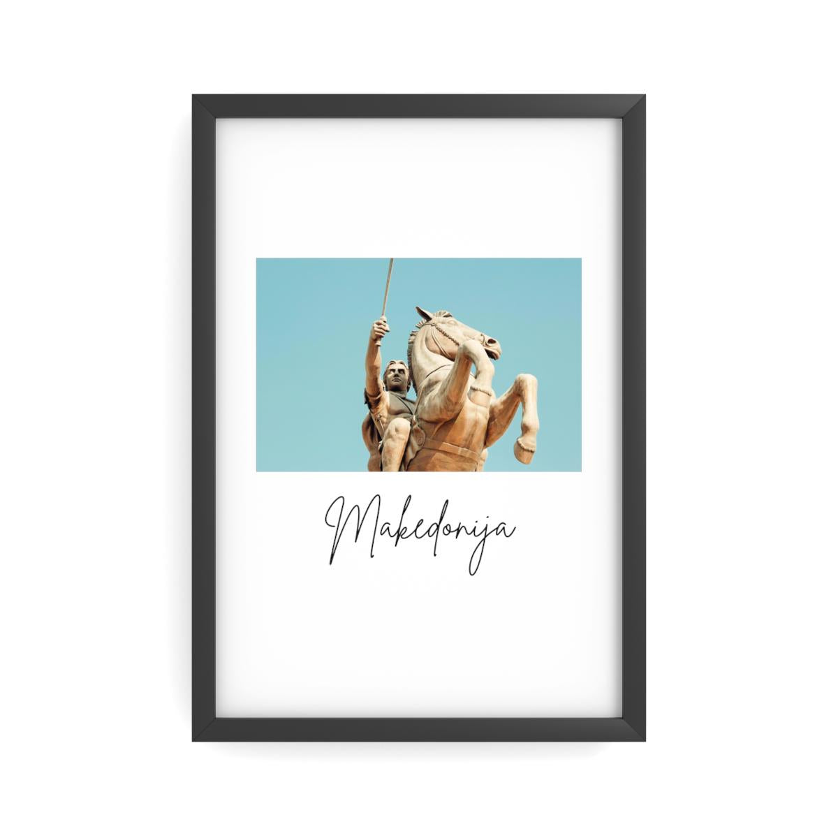 Makedonija Semimatte Poster - Mazedonien Balkan Wandkunst | Mazedonische Deko Premium