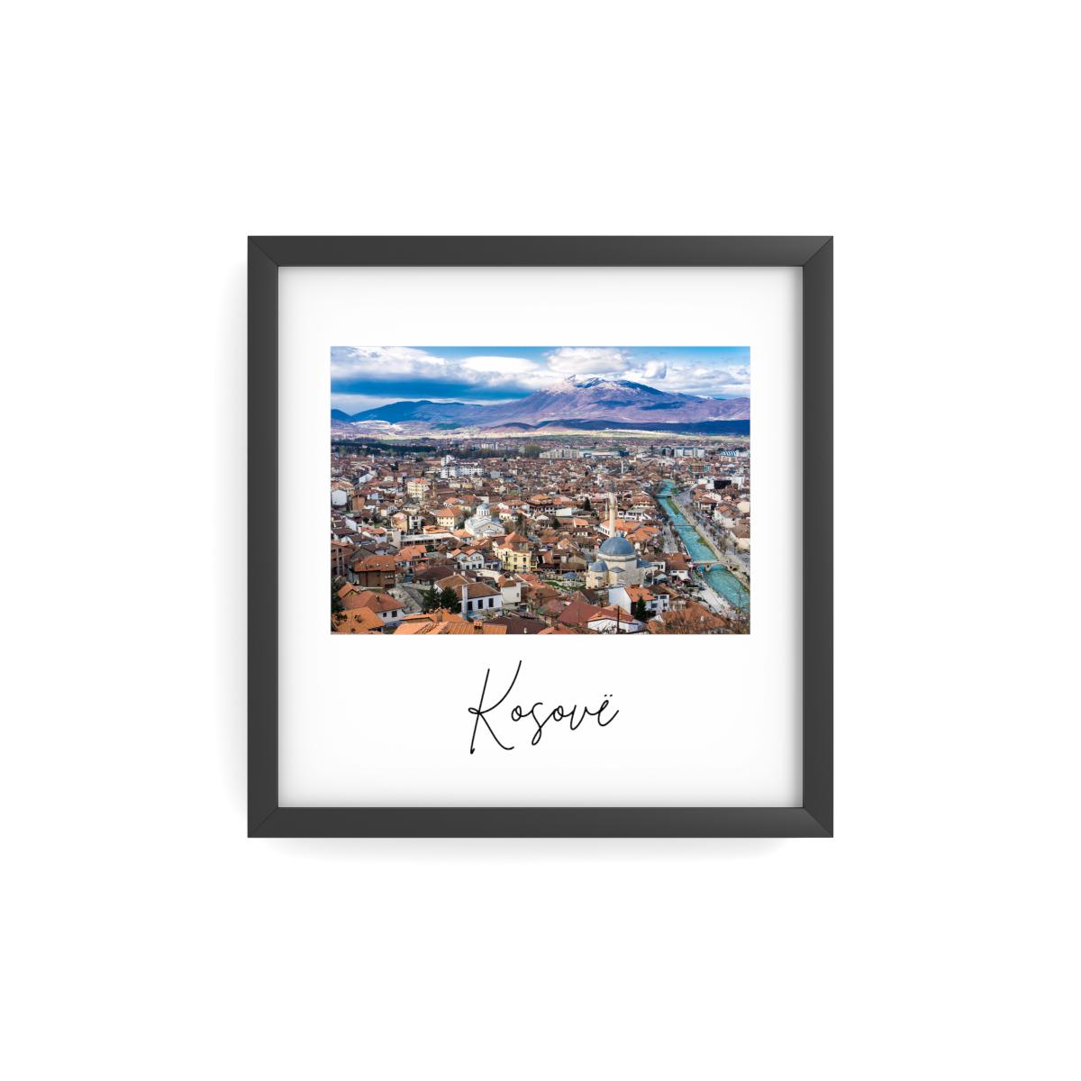 Kosovë Semimatte Poster - Kosovo Balkan Wandkunst | Kosovarische Deko
