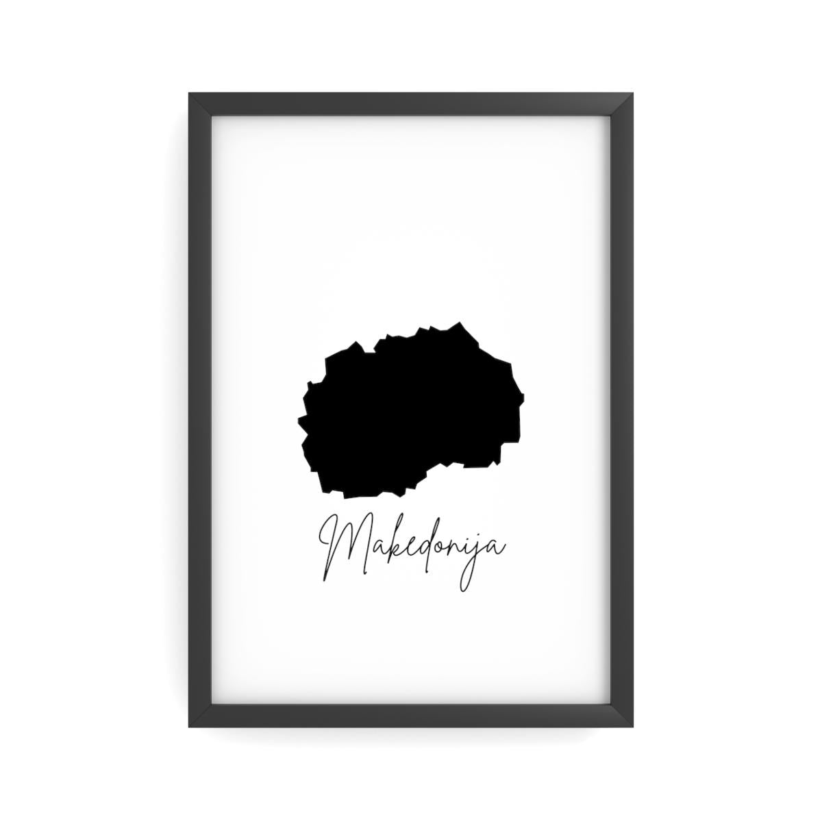 Makedonija Semimatte Poster - Mazedonien Balkan Wandkunst | Mazedonische Deko