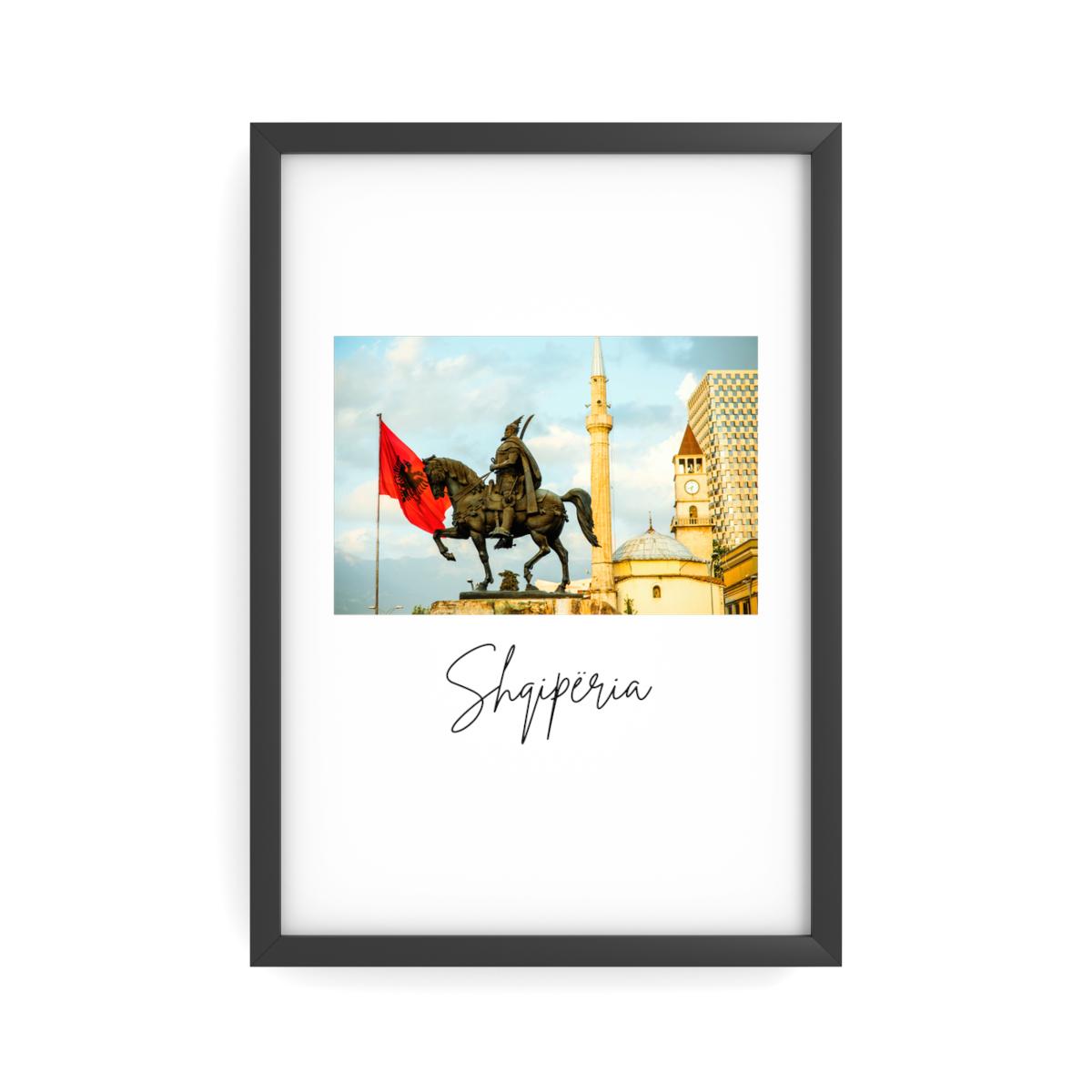 Shqipëria Semimatte Poster - Albanien Balkan Wandkunst | Albanische Deko
