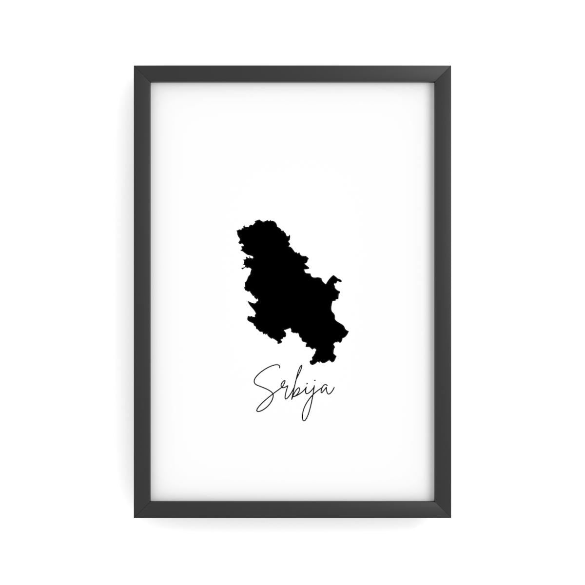 Srbija Semimatte Poster - Serbien Balkan Wandkunst | Serbische Deko