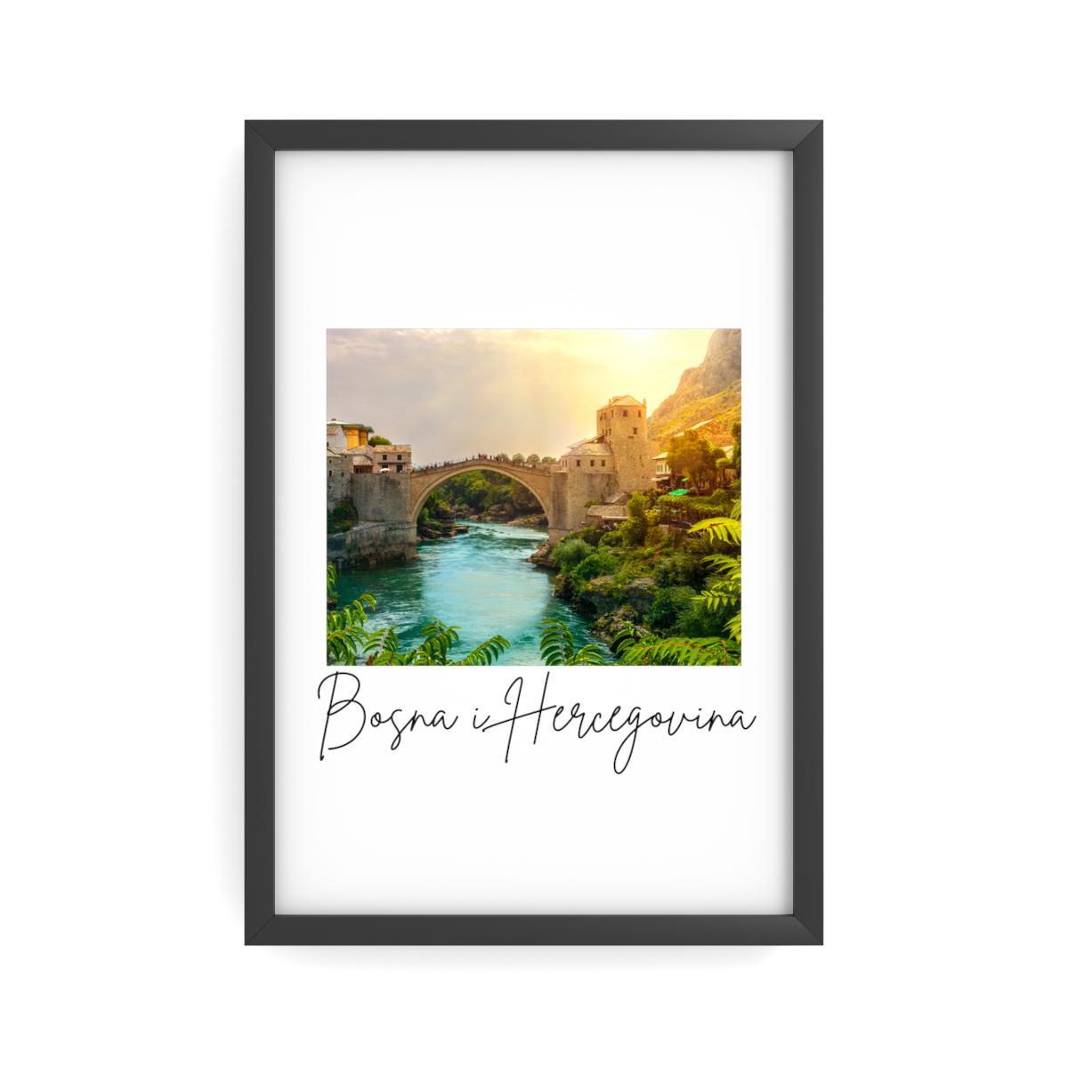 Bosna i Hercegovina Semimatte Poster - Bosnien Balkan Wandkunst | Bosnische Deko
