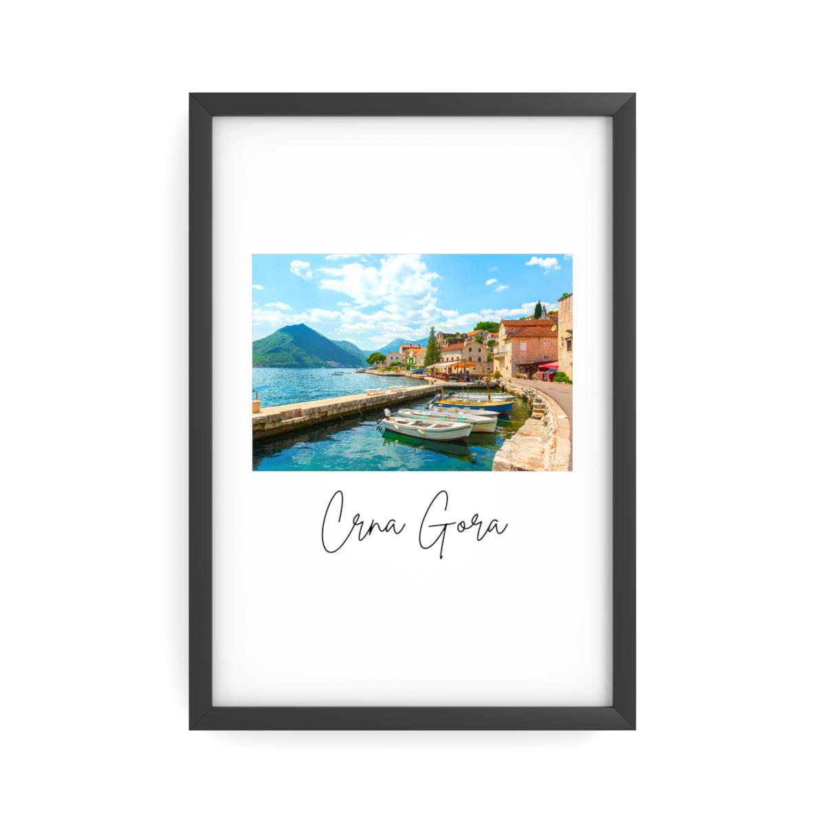 Crna Gora Semimatte Poster - Montenegro Balkan Wandkunst | Montenegrinische Deko Premium