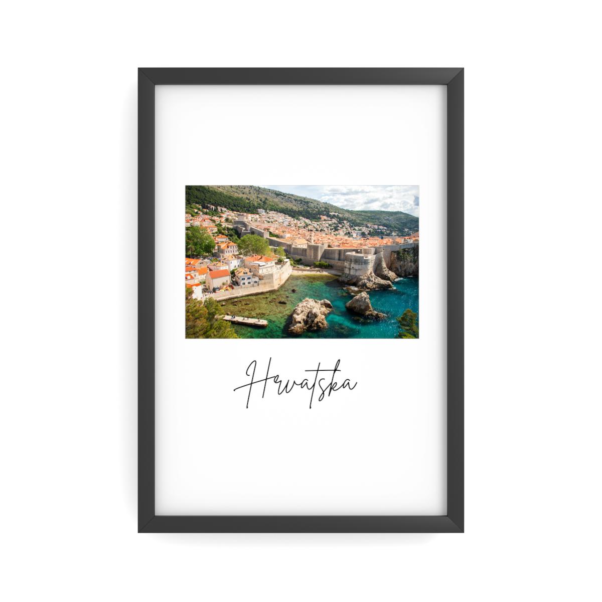 Hrvatska Semimatte Poster - Kroatien Balkan Wandkunst | Kroatische Deko